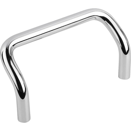 Kipp Pull Handle Angled A=120, L=132, H=66, H1=60, Steel High-Gloss Chromed, D=M08 K0207.06008